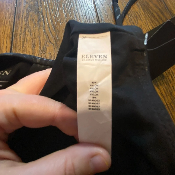 Eleven Venus Williams Black Zebra Tie Sports Bra Size Medium NWT B14 - Picture 4 of 4